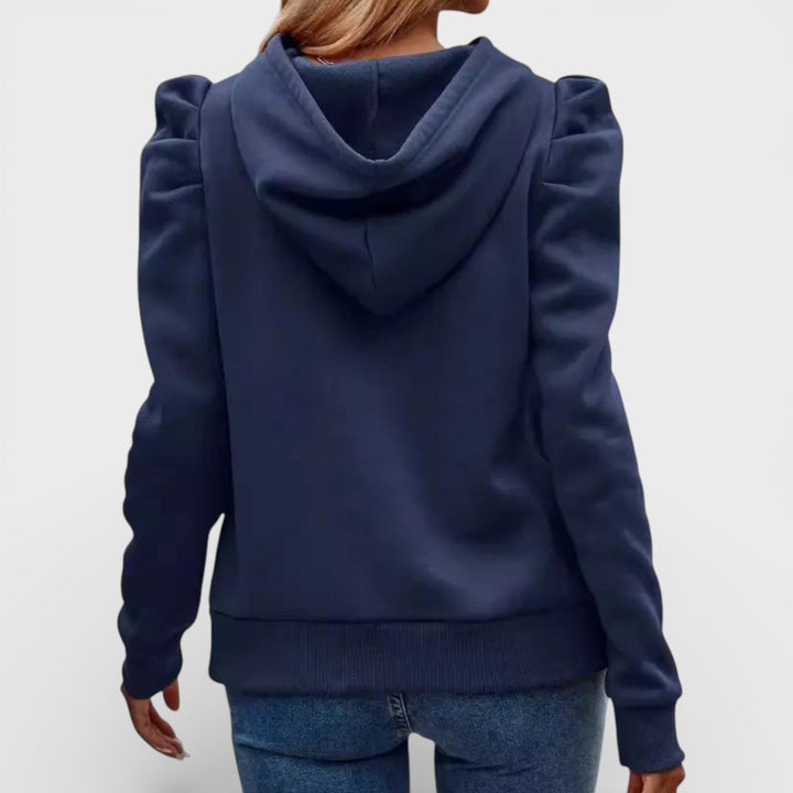 Hania – Bluza z kapturem i marszczonymi rękawami