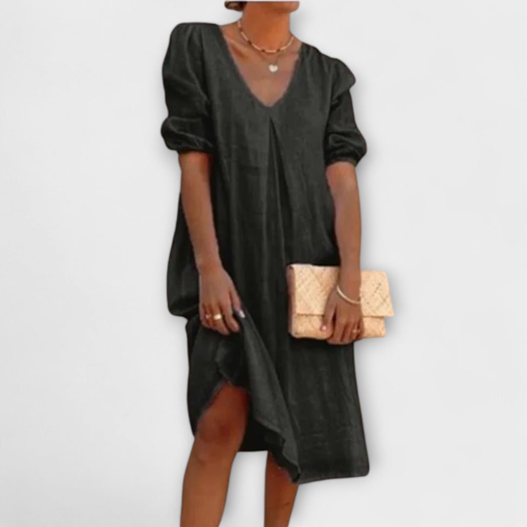 Fanny - Elegancka letnia sukienka z koronkowymi detalami