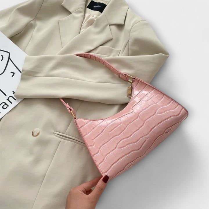 Cécile. - Błyszcząca skórzana torba