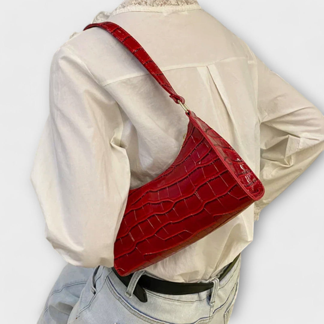 Cécile. - Błyszcząca skórzana torba