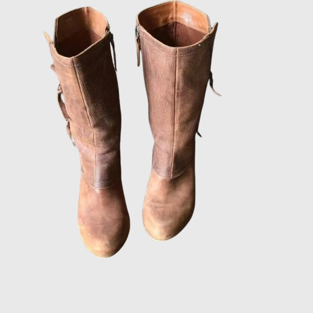 Alma – Vintage kozaki do połowy łydki