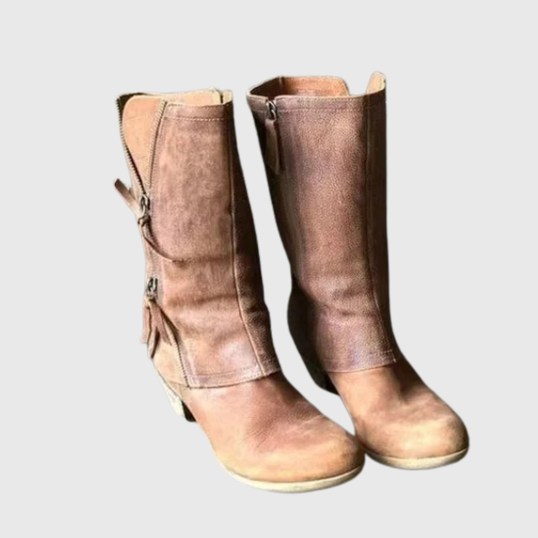 Alma – Vintage kozaki do połowy łydki