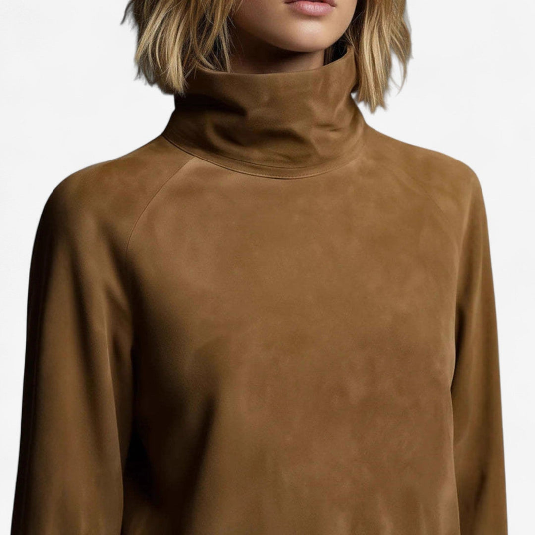 Tania™ Mini Sukienka z Wysokim Kołnierzem