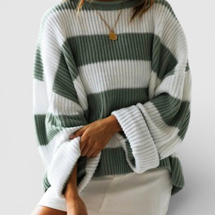 Joanna – Sweter w paski o luźnym kroju