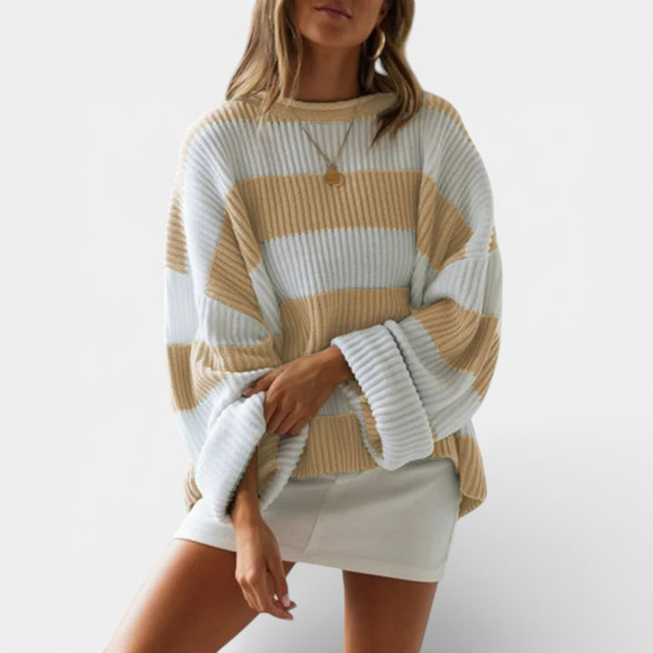 Joanna – Sweter w paski o luźnym kroju
