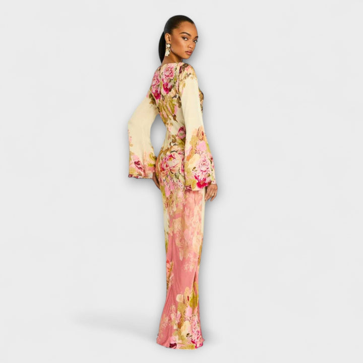 Kelly - Maxi sukienka na przyjęcie w ogrodzie