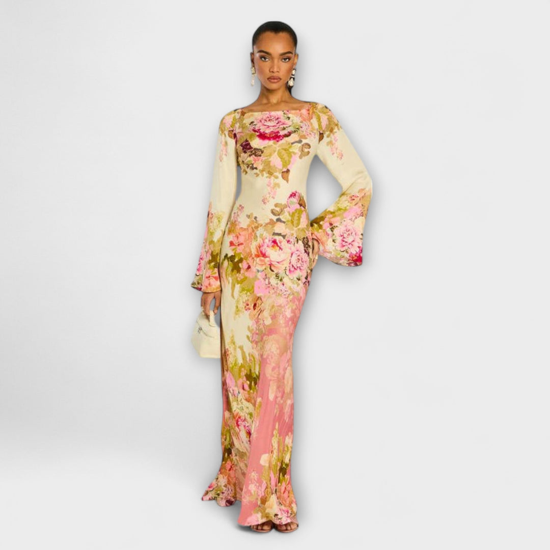 Kelly - Maxi sukienka na przyjęcie w ogrodzie