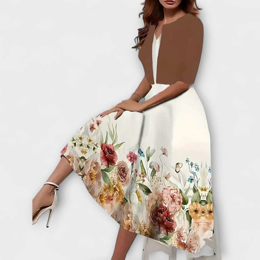 Damskie midi sukienki z blazerem