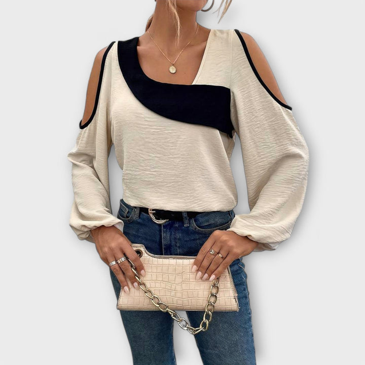 Scarlett - Bluzka z kwadratowym dekoltem