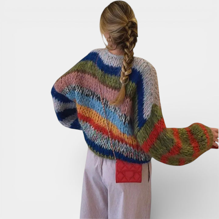 Martyna – Elegancki paskowany sweter