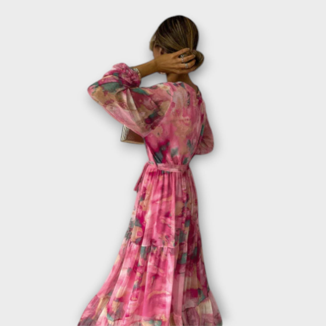 Evelyn - Maxi sukienka Aquarelle Dream