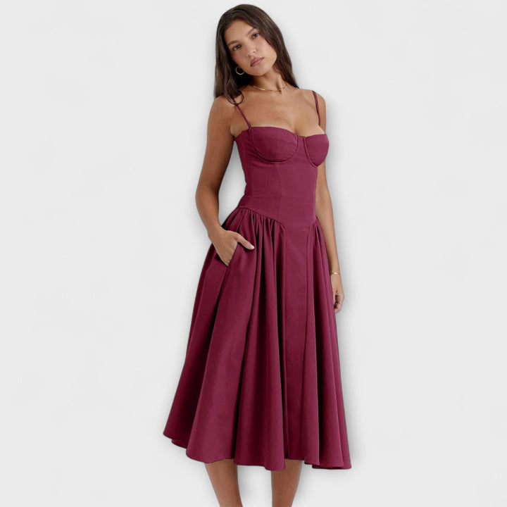 Rosalie - Elegancka sukienka koronkowa bez rękawów