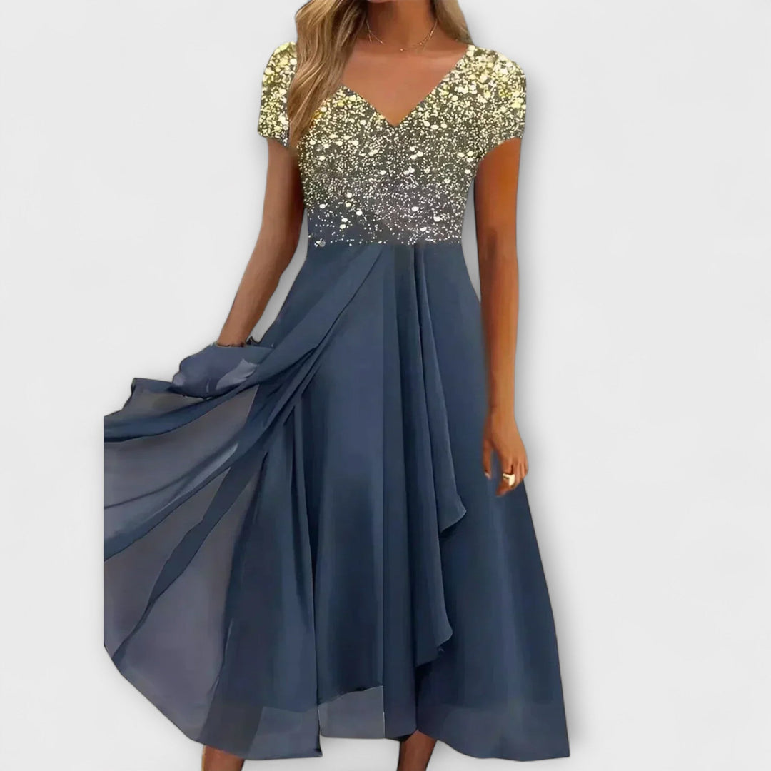 Lara - Sukienka wieczorowa z szyfonu dla kobiet