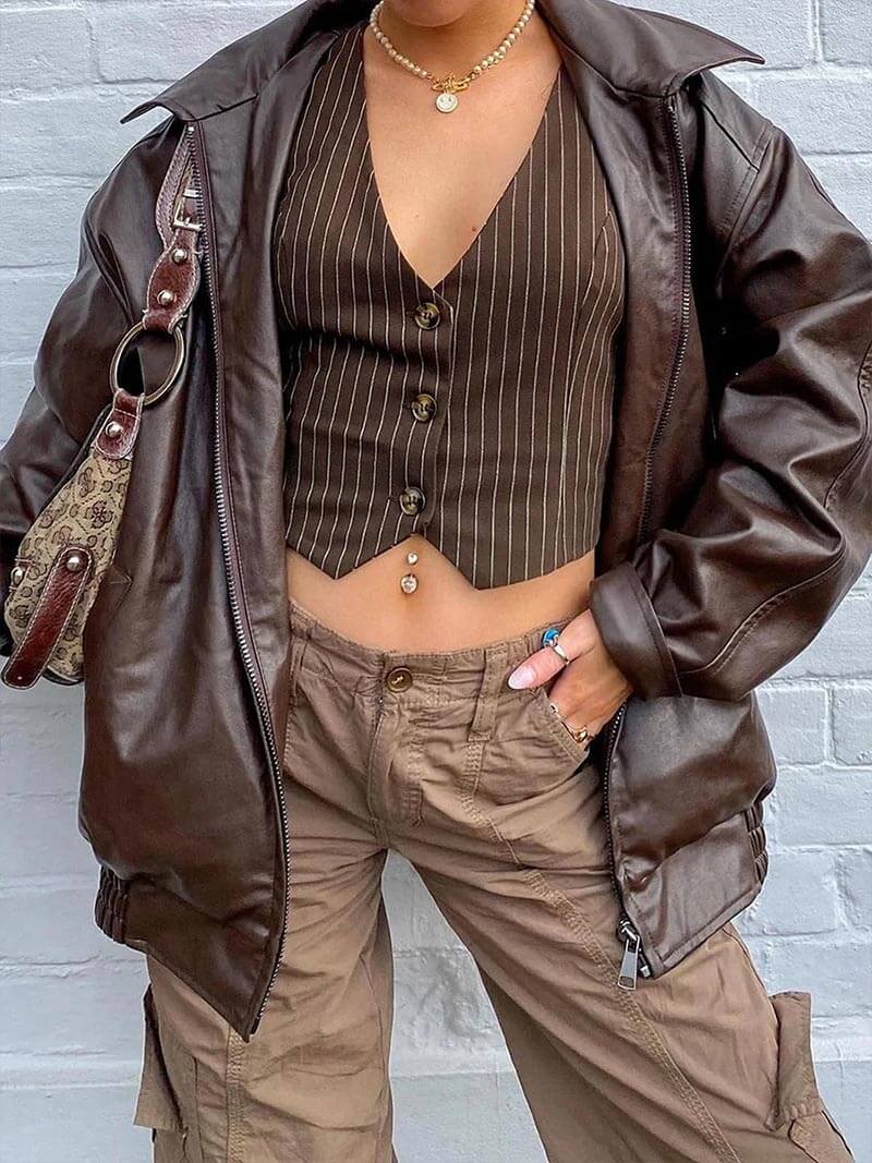 Kurtka Lilli z Syntetycznej Skóry