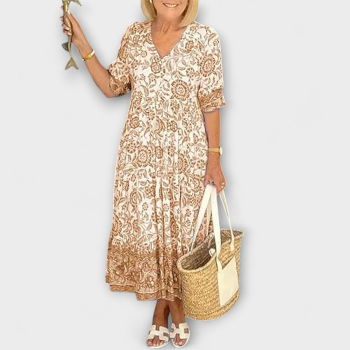 Caitlin - Elegancka sukienka w kwiaty o przewiewnym designie