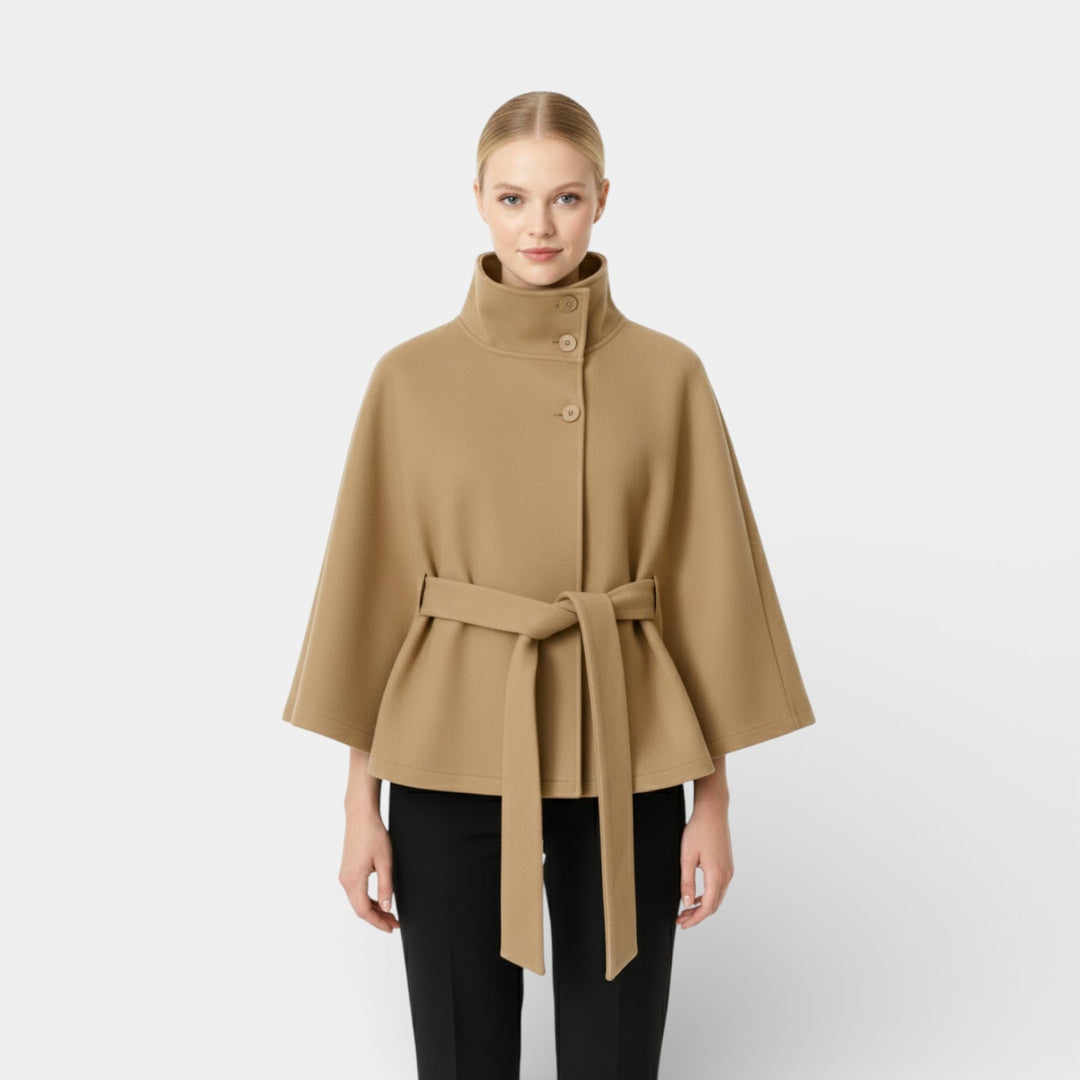 Agnieszka– Płaszcz damski z mieszanki wełny