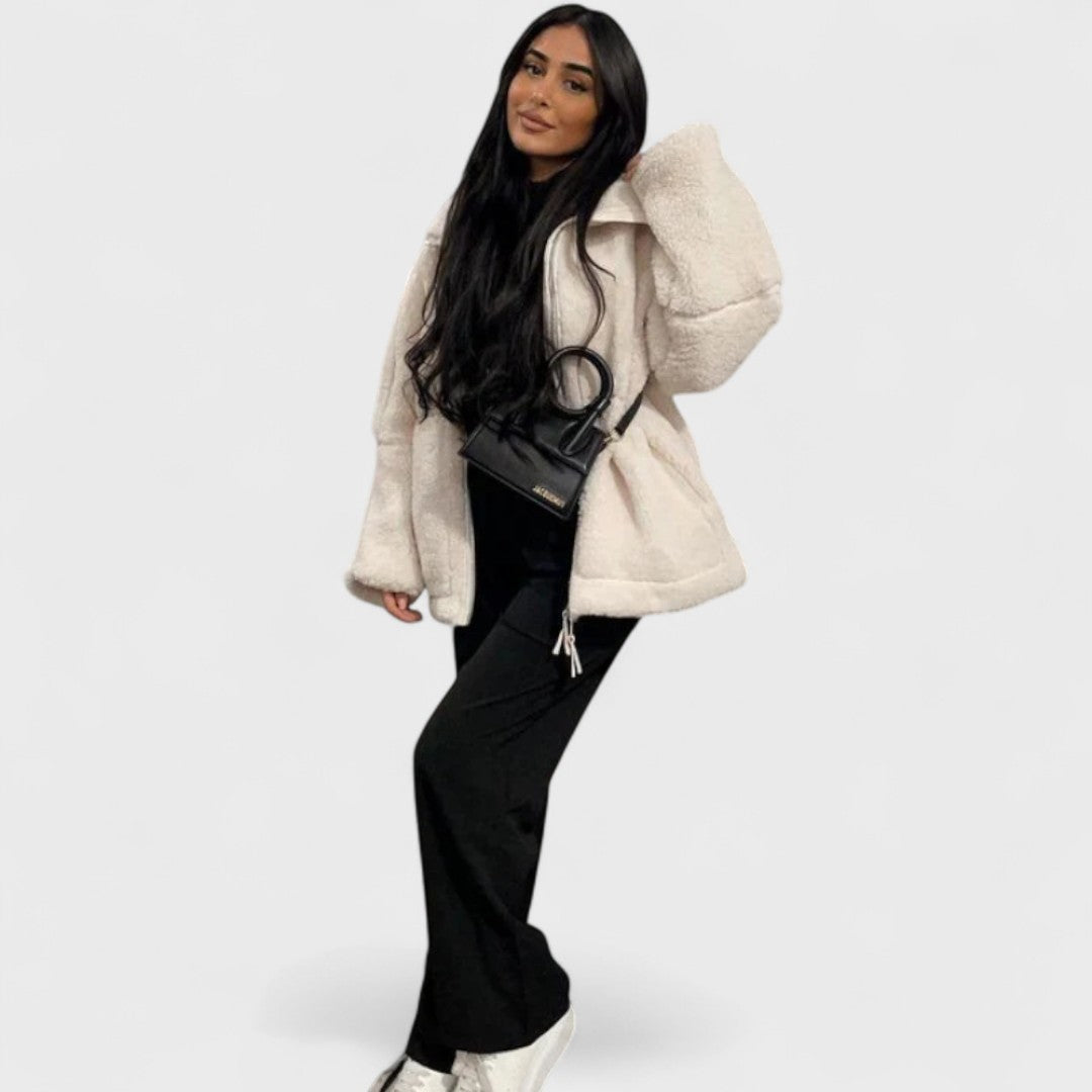 Kaja - Miękki płaszcz z pluszu