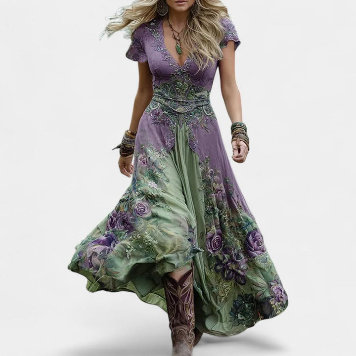 Celestine – Elegancka haftowana sukienka