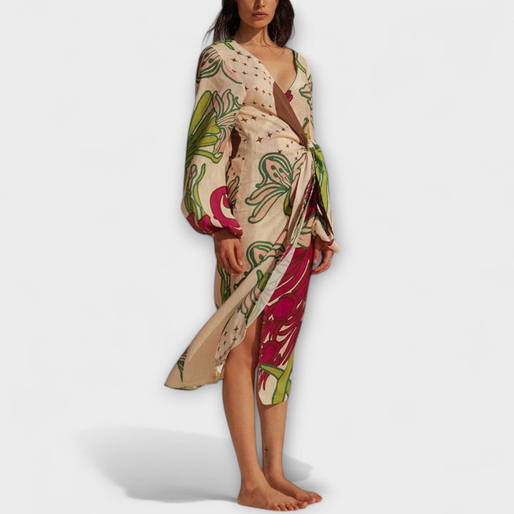 Tracey - Maxi sukienka z wiązaniem