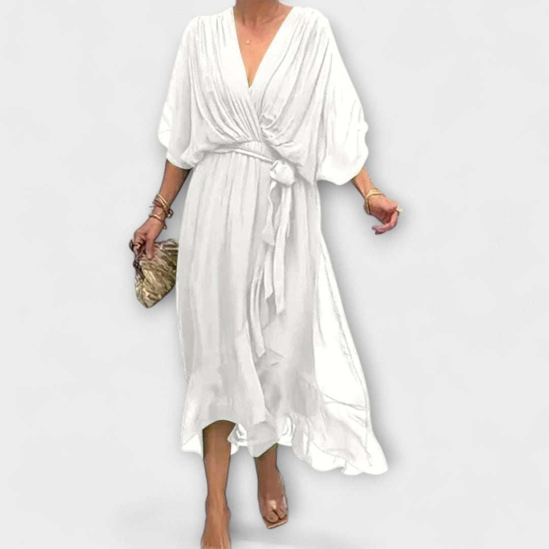 Amoura - Sukienka z szyfonu z dekoltem w kształcie V