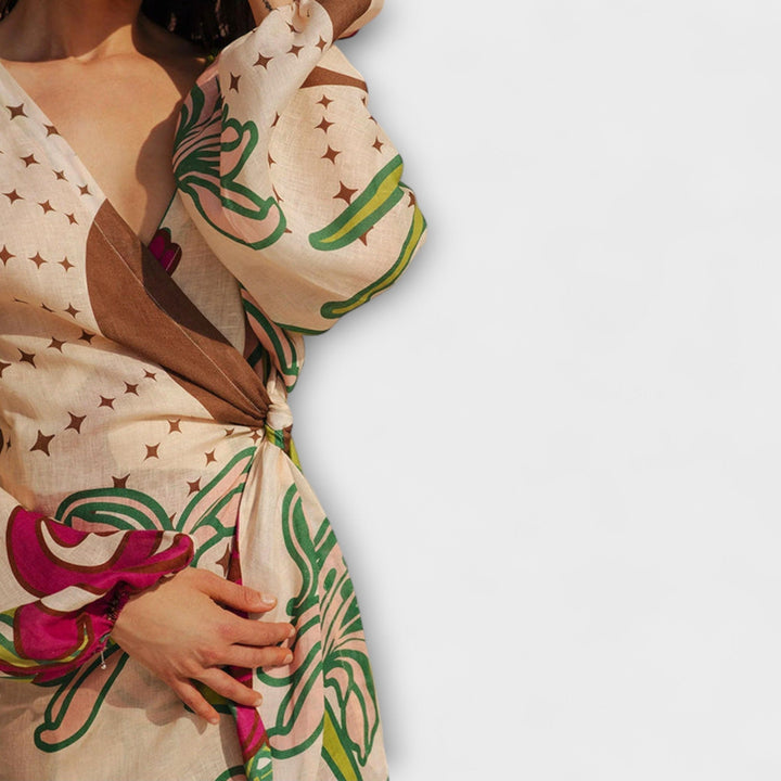 Tracey - Maxi sukienka z wiązaniem