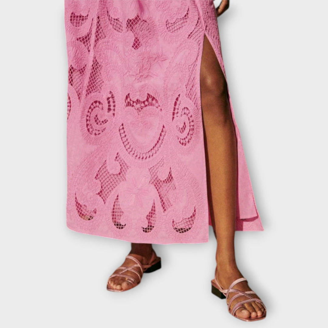 Milla - Oszałamiający koronkowy zestaw z wycięciem