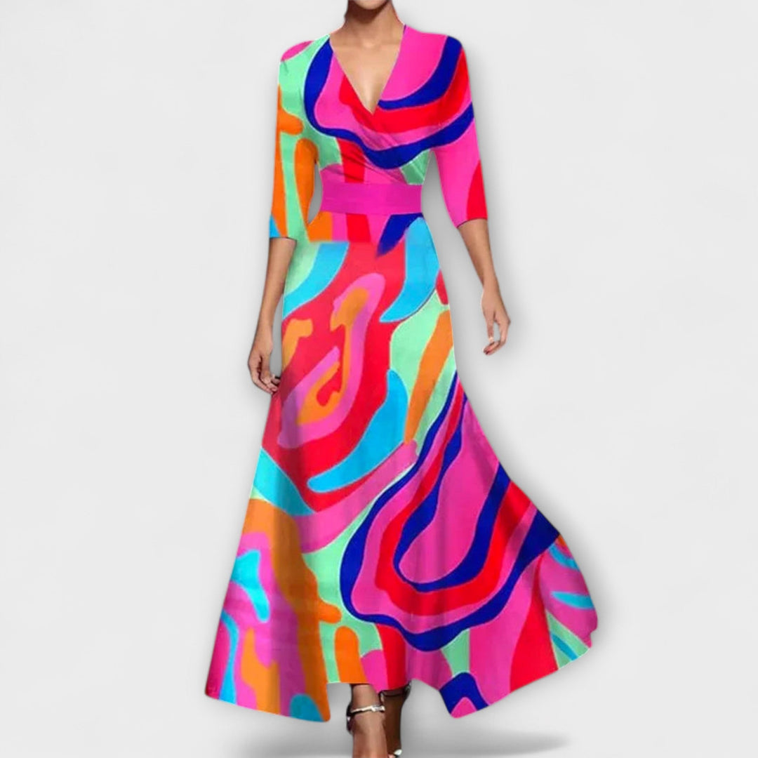 Alma - Elegancki design sukienki z rękawami