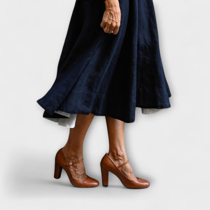 Magdaléna Eleganckie Tenisówki Mary Jane Luksusowo Wyściełane