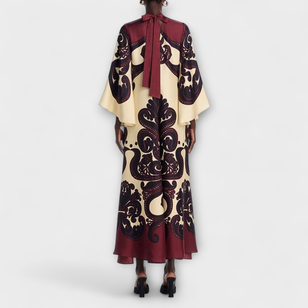 Lucy - Oszałamiająca maxi sukienka z nadrukiem grenadilly dla bezwysiłkowego eleganckiego wyglądu