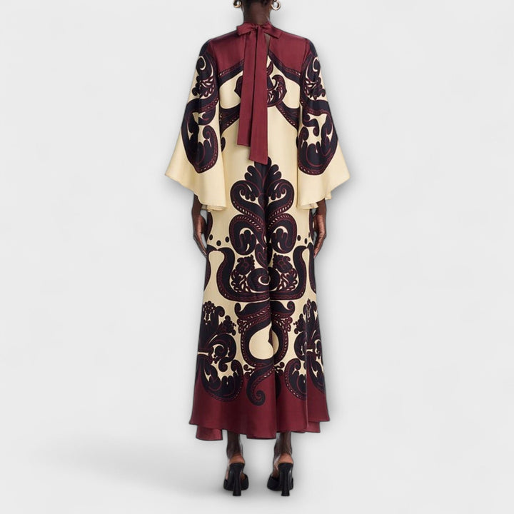 Lucy - Oszałamiająca maxi sukienka z nadrukiem grenadilly dla bezwysiłkowego eleganckiego wyglądu