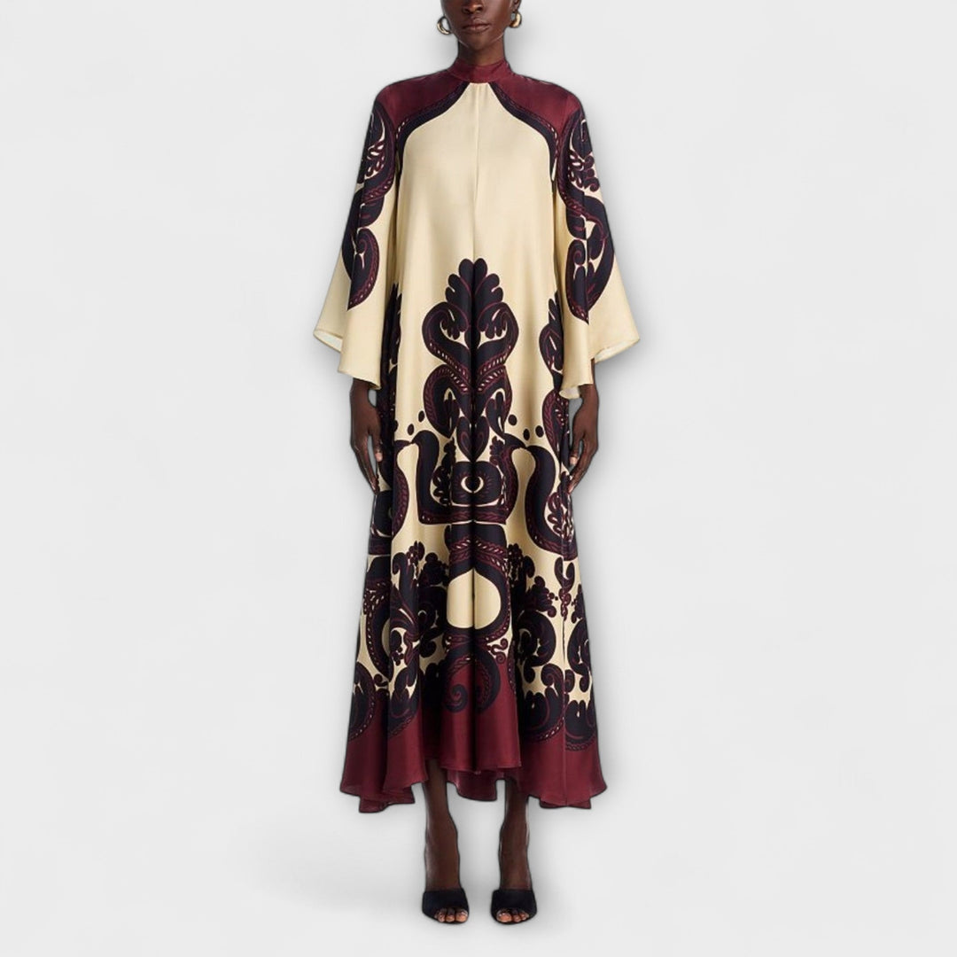 Lucy - Oszałamiająca maxi sukienka z nadrukiem grenadilly dla bezwysiłkowego eleganckiego wyglądu