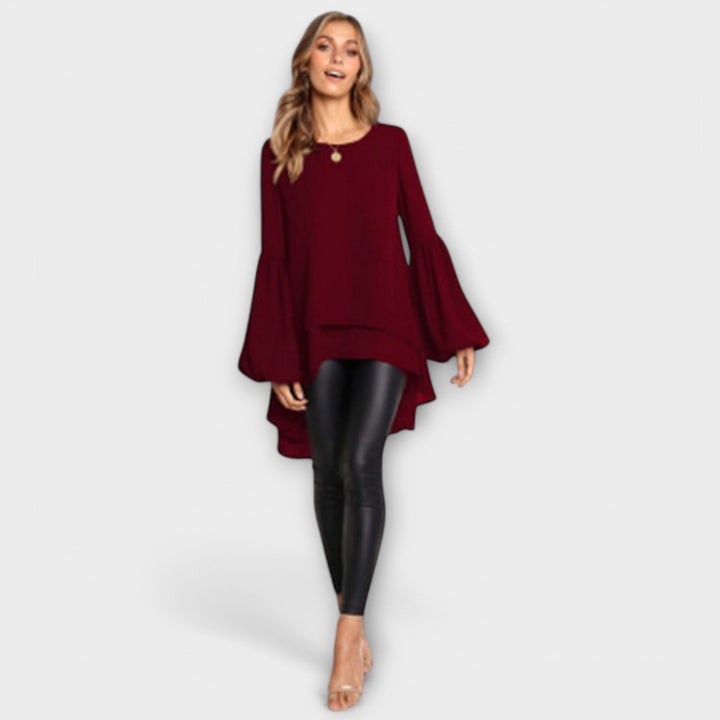 Aria - Doskonała wiosenna bluzka z okrągłym dekoltem