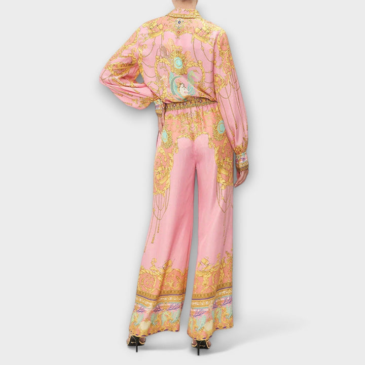 Sage - Relaksowana koszulka z nadrukiem syreny i elastyczne spodnie