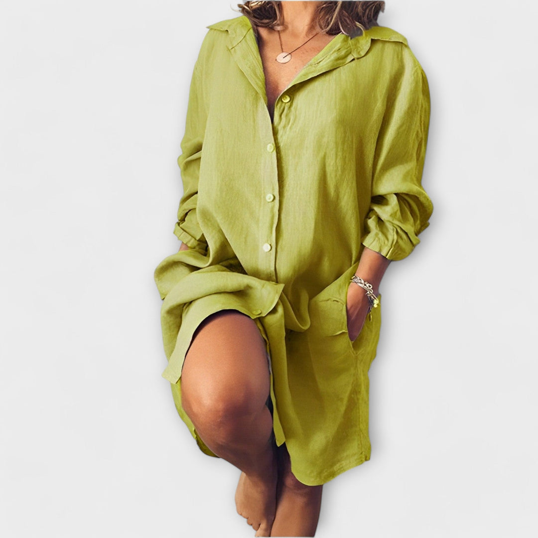 Casualna lniana bluzka na co dzień