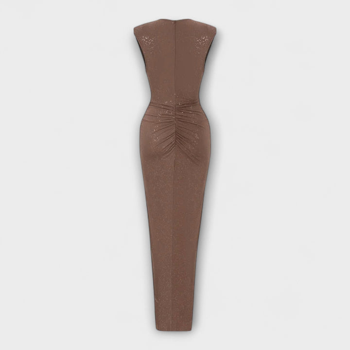 Thea - Maxi sukienka z głębokim dekoltem w kształcie V