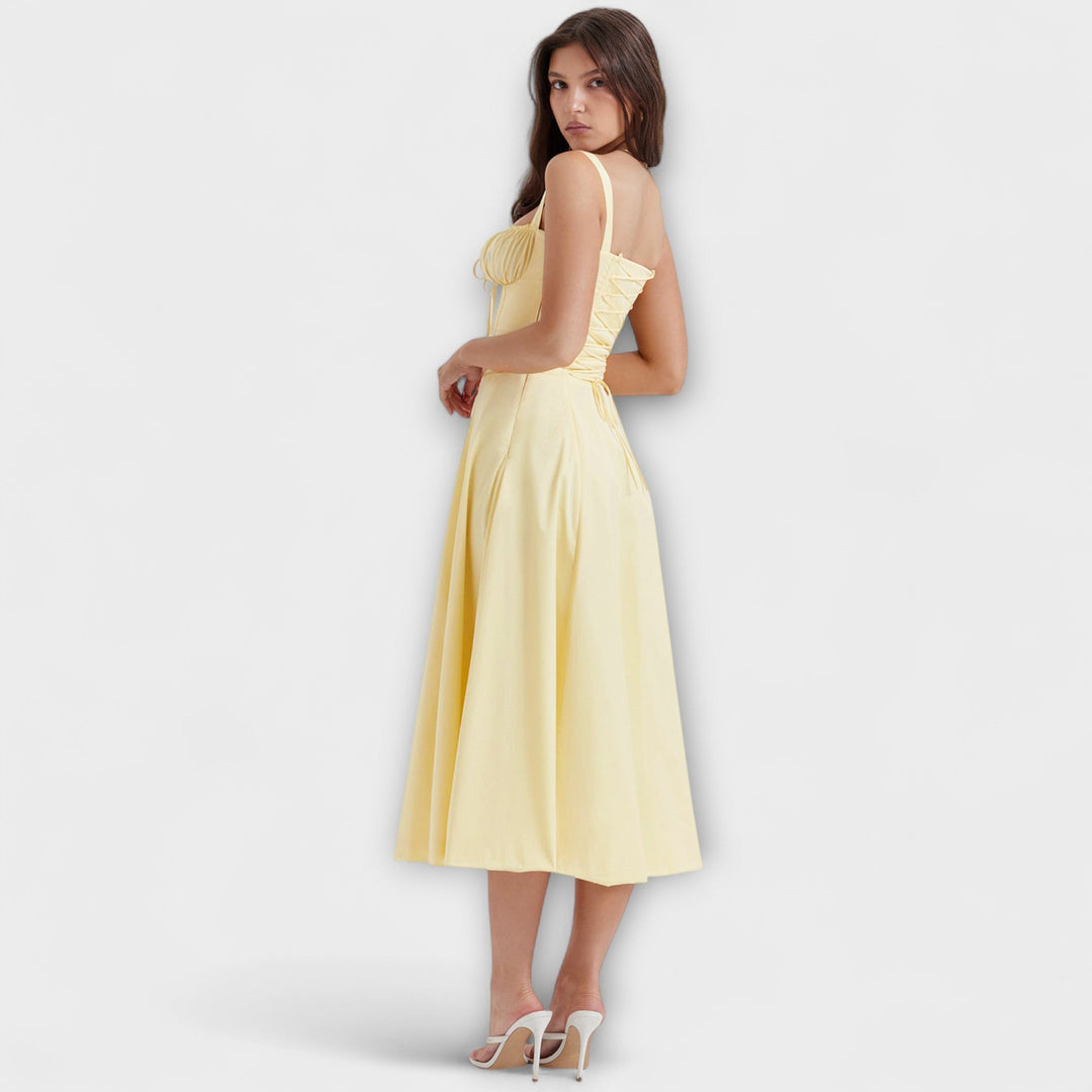 Zipporas - Dopasowana sukienka z nowoczesnym wiosennym kwiatowym nadrukiem