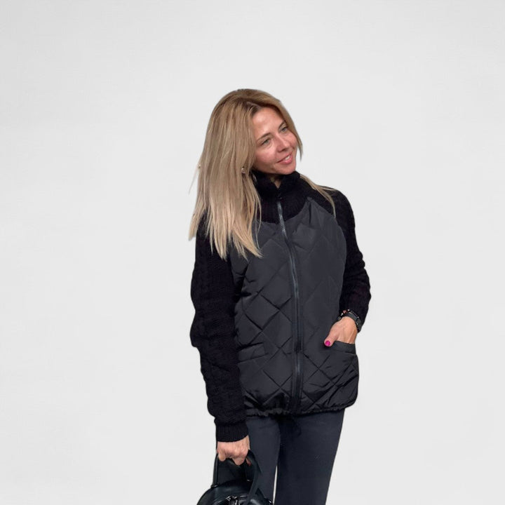 Nora - Sweter w stylu patchwork dla kobiet