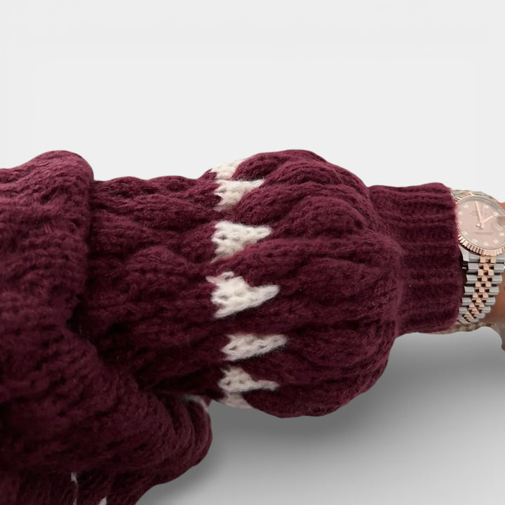 Sabina – Klasyczny sweter z geometrycznym wzorem