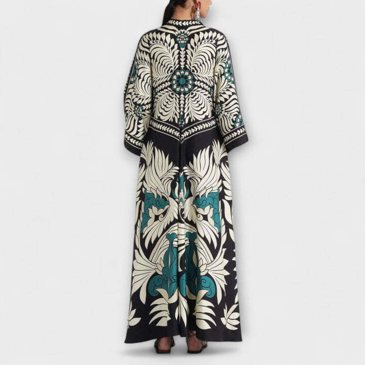 Giselle - Stylowe Maxi Sukienki z Kwiatowym Wzorem