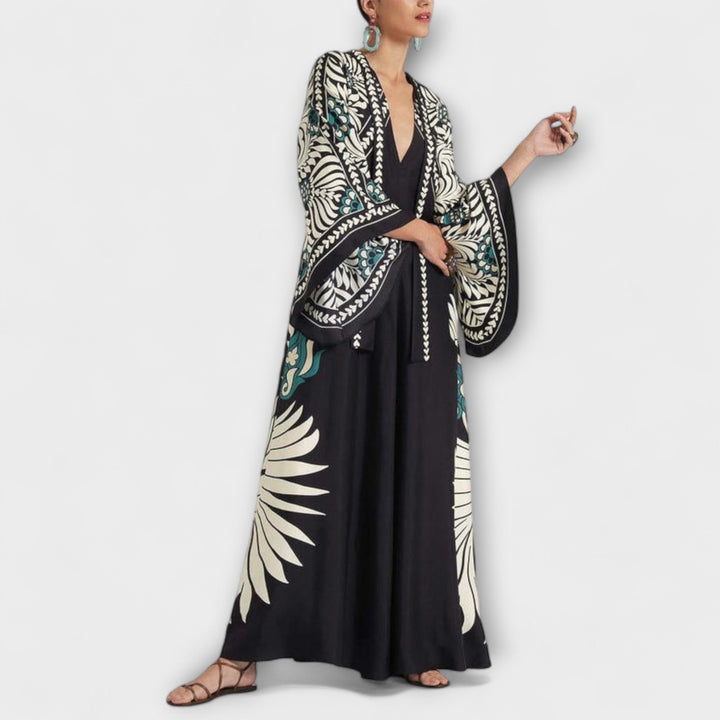 Giselle - Stylowe Maxi Sukienki z Kwiatowym Wzorem