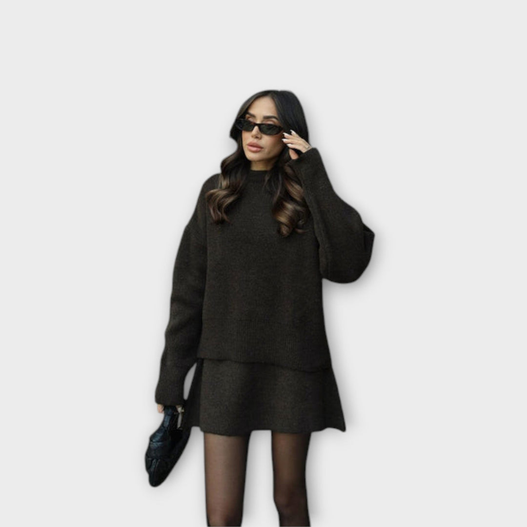 Carol – Pleciony zestaw bluzki i spodni