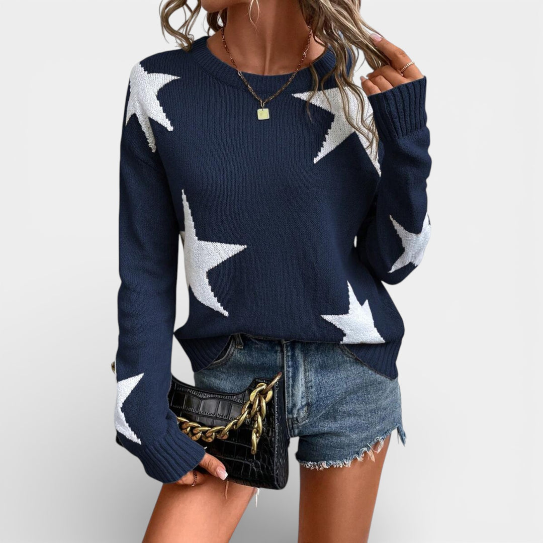 Małgorzata – Oversize sweter w gwiazdy