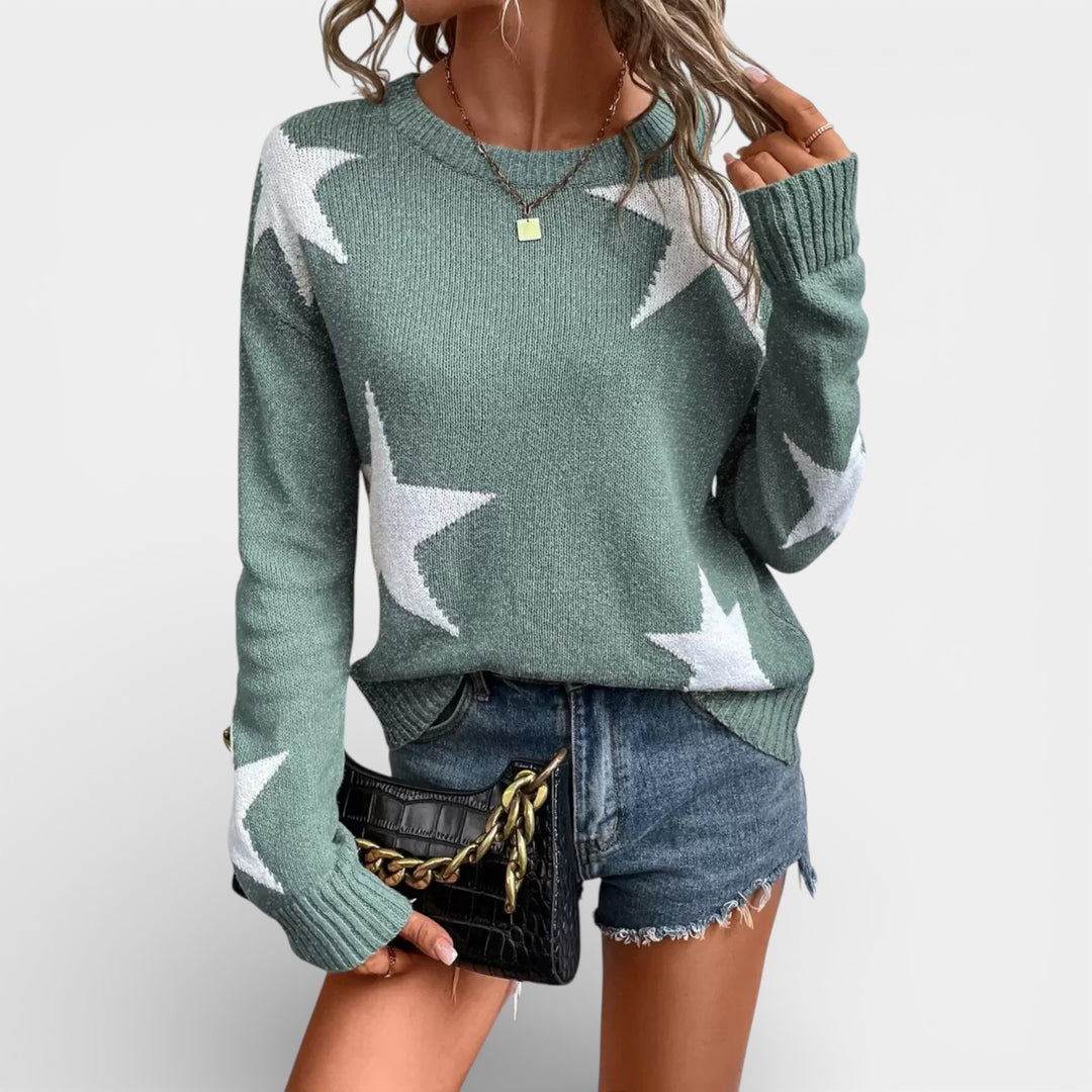 Małgorzata – Oversize sweter w gwiazdy