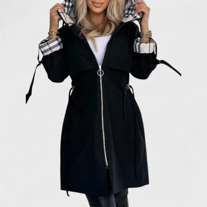 Orla - Wodoodporny i wiatroszczelny płaszcz z zamkiem
