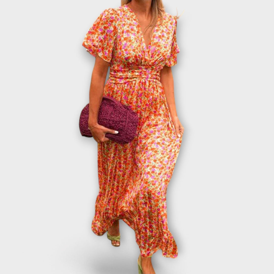 Elsie - Klasyczna sukienka z dekoltem w kształcie litery V