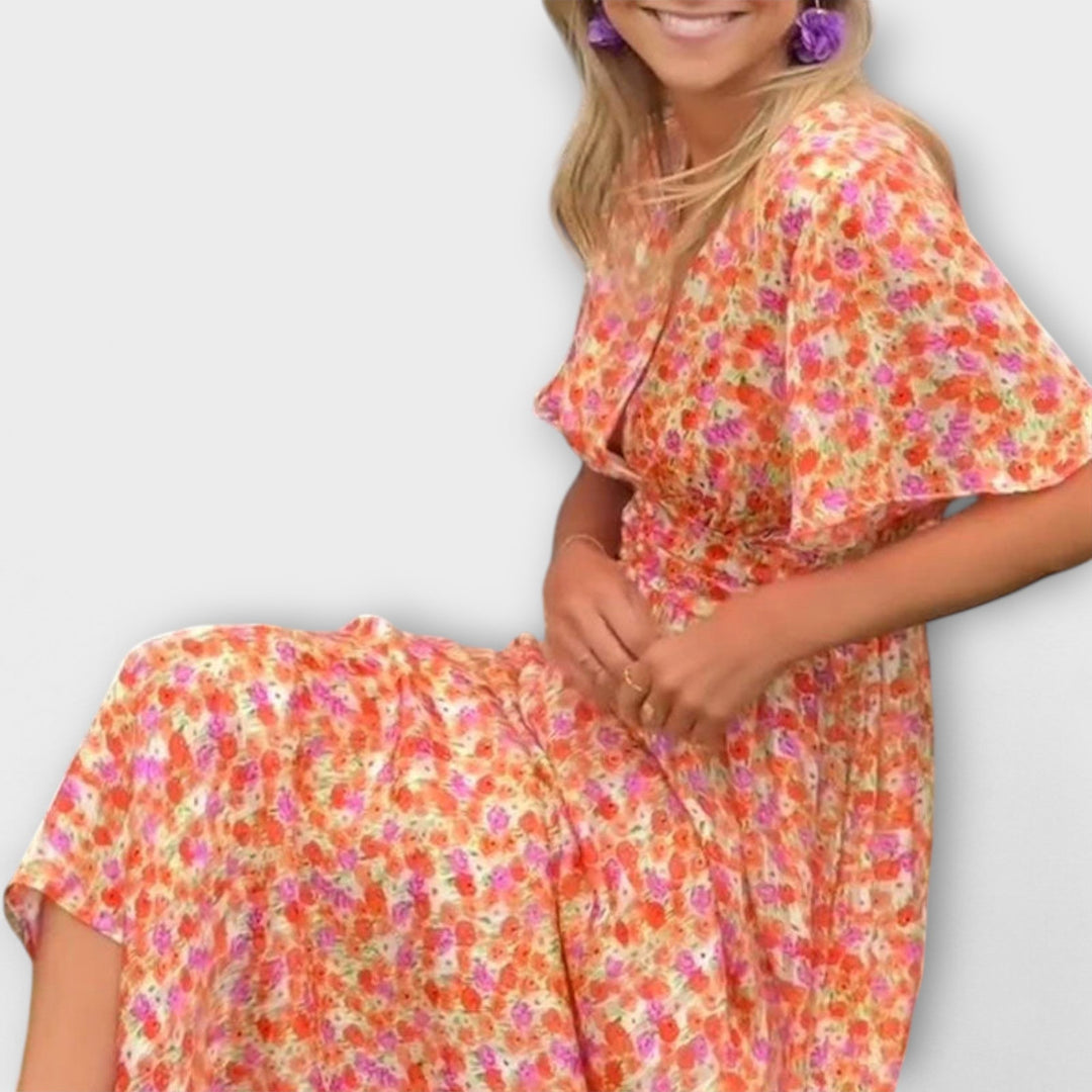 Elsie - Klasyczna sukienka z dekoltem w kształcie litery V