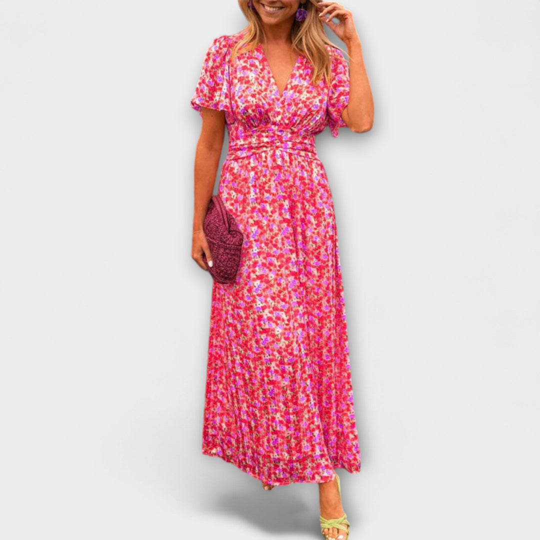 Elsie - Klasyczna sukienka z dekoltem w kształcie litery V