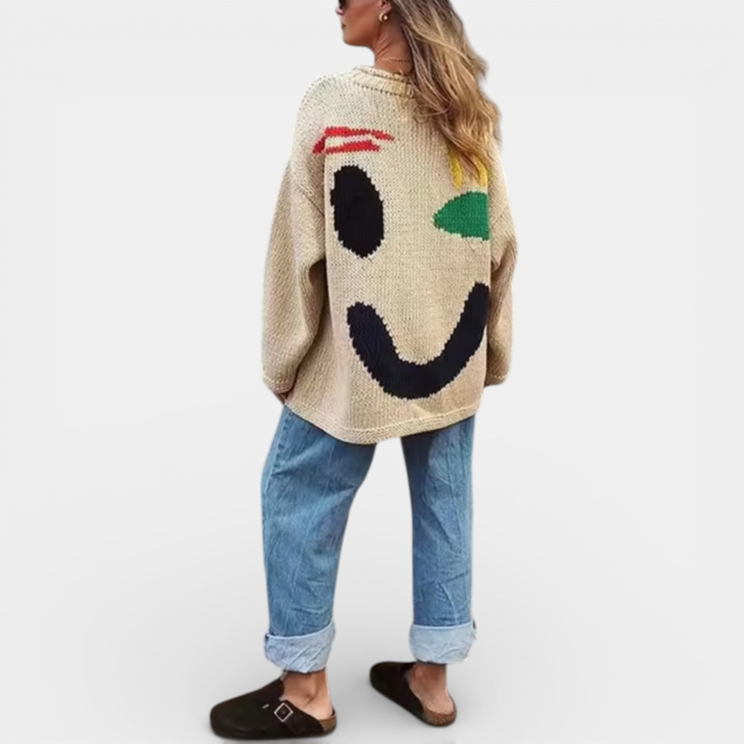 Marcelina – Oversize'owy sweter z bawełny