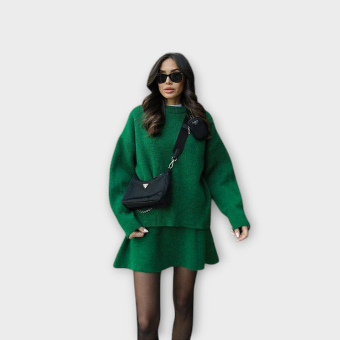 Carol – Pleciony zestaw bluzki i spodni