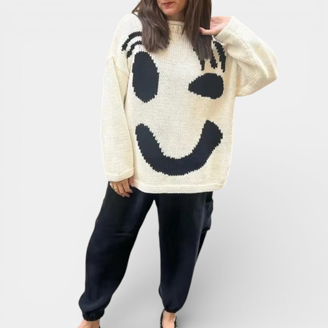 Marcelina – Oversize'owy sweter z bawełny